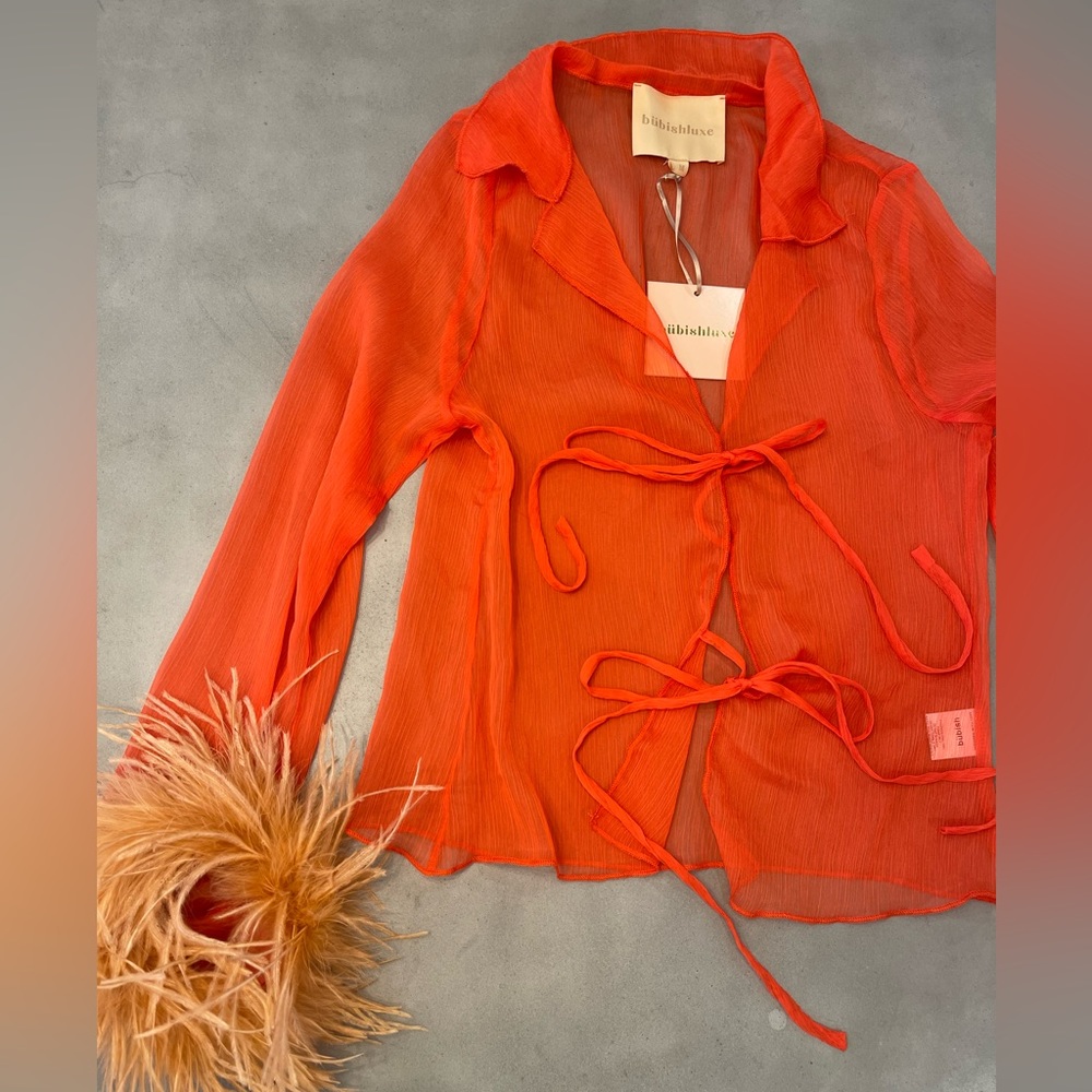 Bubishluxe flowy sheer top